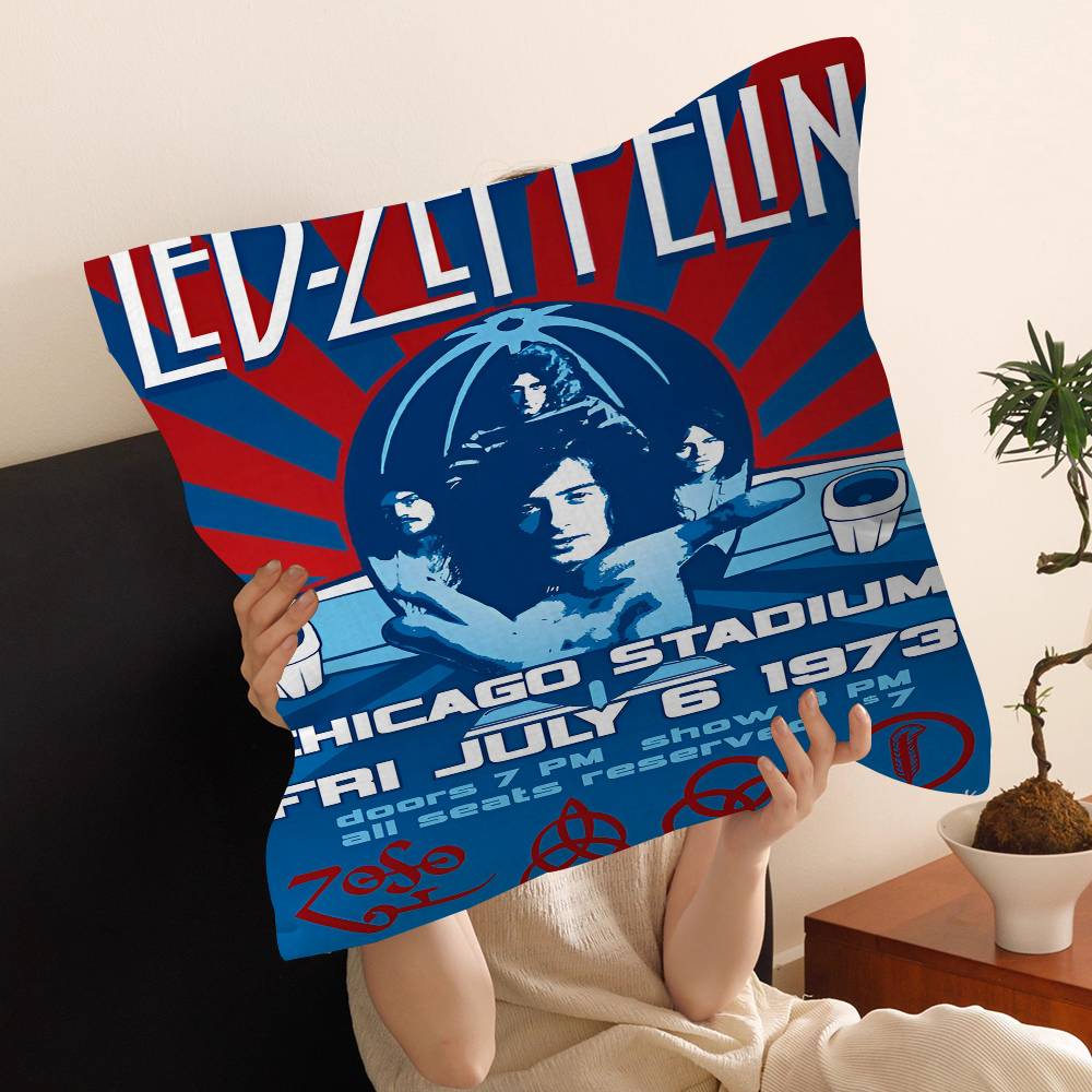 Подушки L-Led Z-Zeppelin Наволочки Мультяшные Декоративные для Дивана Дома Двусторонняя Печать Короткий Плюш Милая Наволочка