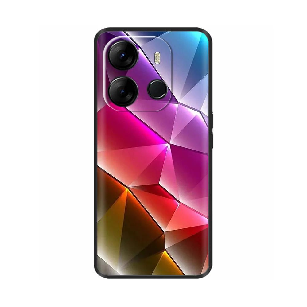 Для чехла Spark Go 2023 Мягкий черный силиконовый бампер-крышка Для Tecno Spark Go 2023 BF7n Чехол Capa Защитный чехол для мобильного телефона Etui