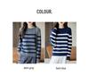 Autumn/Winter 2025 Women's Round Neck Striped Sweater - 100% Thickened Cotton Yarn Knit