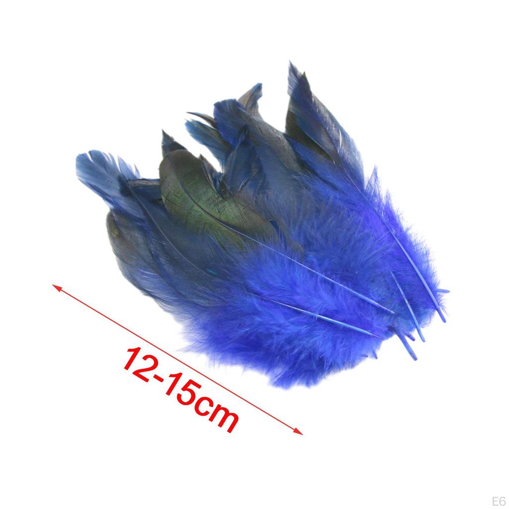 50 Pieces Feathers for Crafts Chicken Feather Decorations Handicraft Accessories Wedding Hats