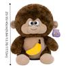 Super Soft Plush Monkey Toy Pull-out Banana Monkey Stuffed Animals  Car Decor