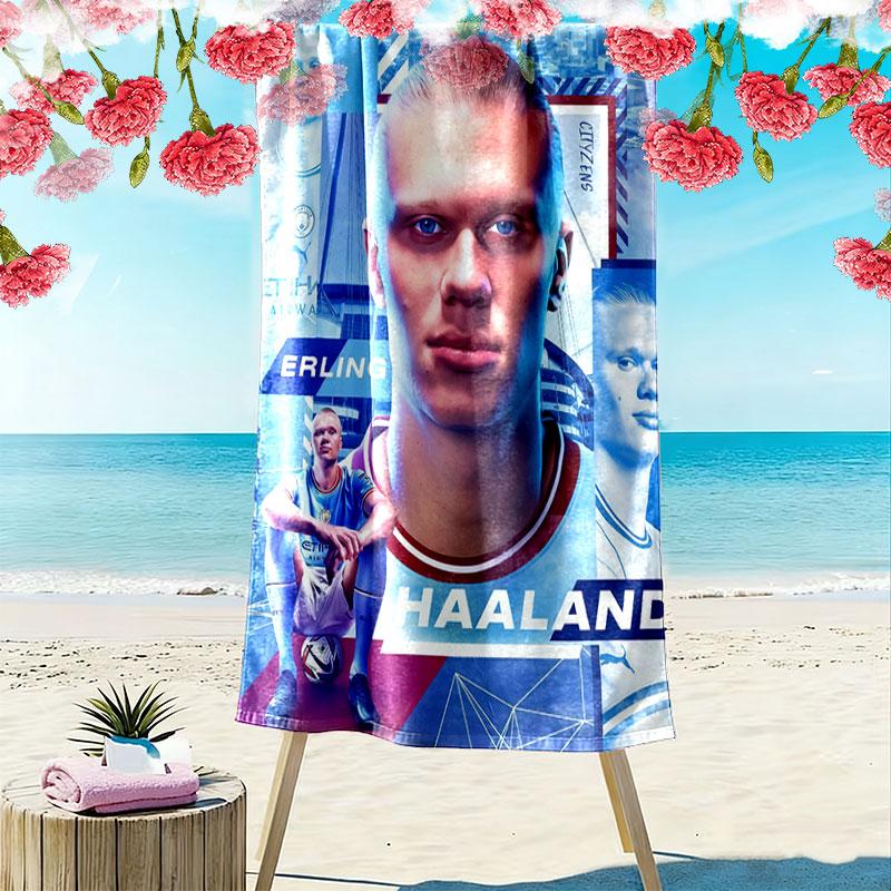 Haaland Legend Print Beach Towel, Large Soft Quick Dry Towel for Beach Camping Swimming