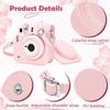 Kinokoo Mini 12 Fujifilm Instax Mini 12 Camera Snap Instax Case with Shoulder Strap Case, Case, Closure, (Pink)