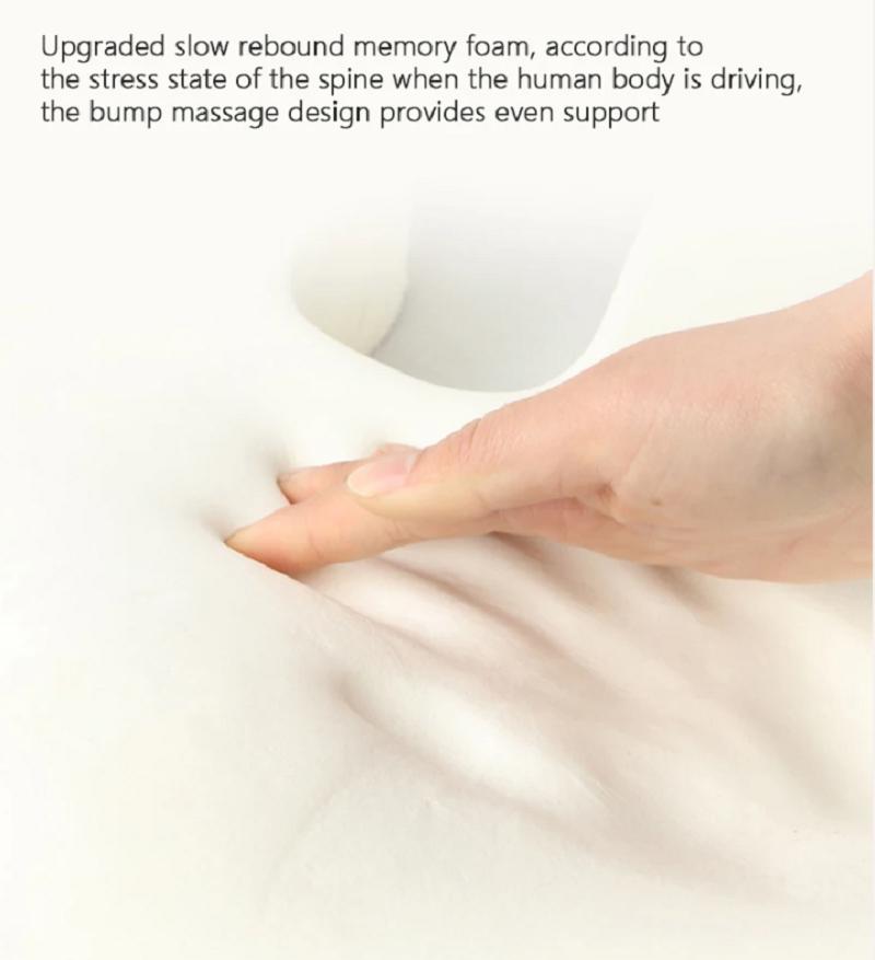 High Flexibility Memory Foam Rest Back Pillow for Car Seat Slow Rebound Backrest Lumbar Support Cushion Relieve Body Soreness