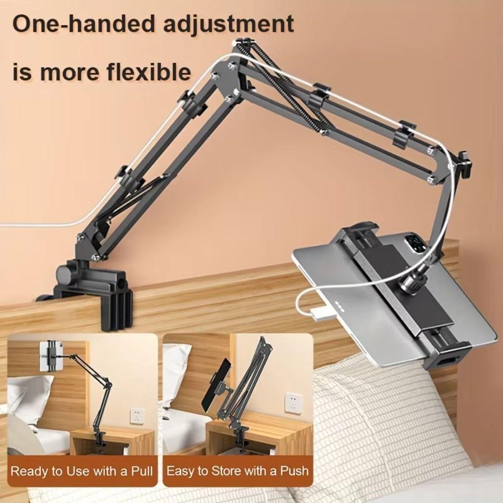 Adjustable Bed Tablet Holder Long Arm Lazy Bracket for 4.7-13" for iPad Mini Air Pro