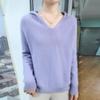 Женский кашемировый свитер Qinghe Cashmere 30% Кашемир 70% Шерсть Осенне-зимний кашемировый пуловер Мягкий и теплый