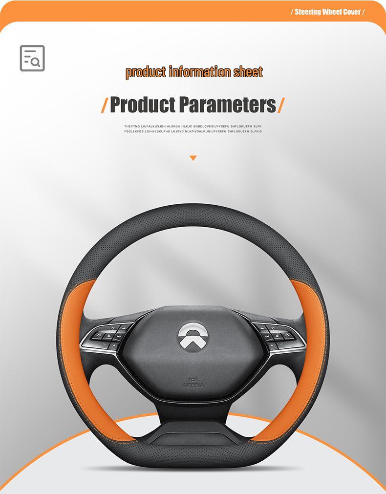 Genuine Leather Steering Wheel Cover for Nio ET5/ET5T, ES6, EC6, ET9, ET7, EC7 - Ultra-Thin