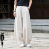 Spring and Summer Cotton Linen Women's Plus Size Country Style Zen Retro Casual Pants Lantern Pants