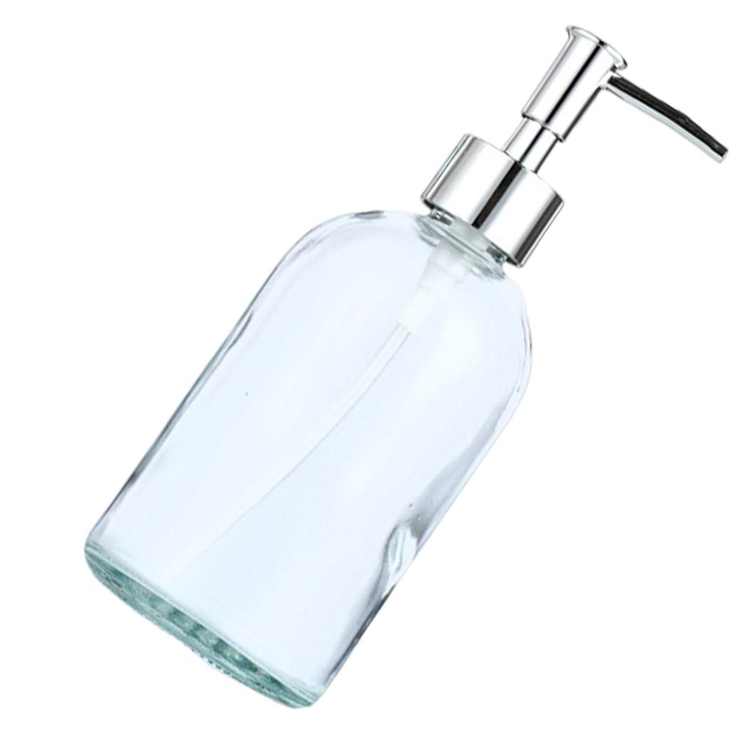 410 мл стеклянный дозатор для мыла с насосом из нержавеющей стали бутылка для мыла-лосьона для кухни и ванной комнаты элегантный