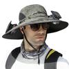Big Rim Solar Fan Hat Wide Brim Fishing Hat New Bucket Hat  Outdoor