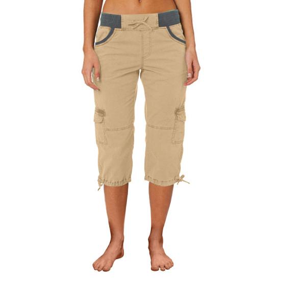 Women Cropped Drawstring Waist Wide Elastic Waistband Pure Multi Pockets Retractable Foot Leg Daily Wear School