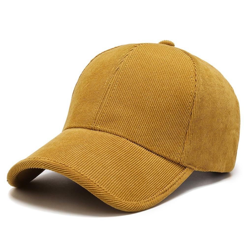 Breathable Winter Baseball Caps Solid Color Trucker Hats Simple Corduroy Cap Men