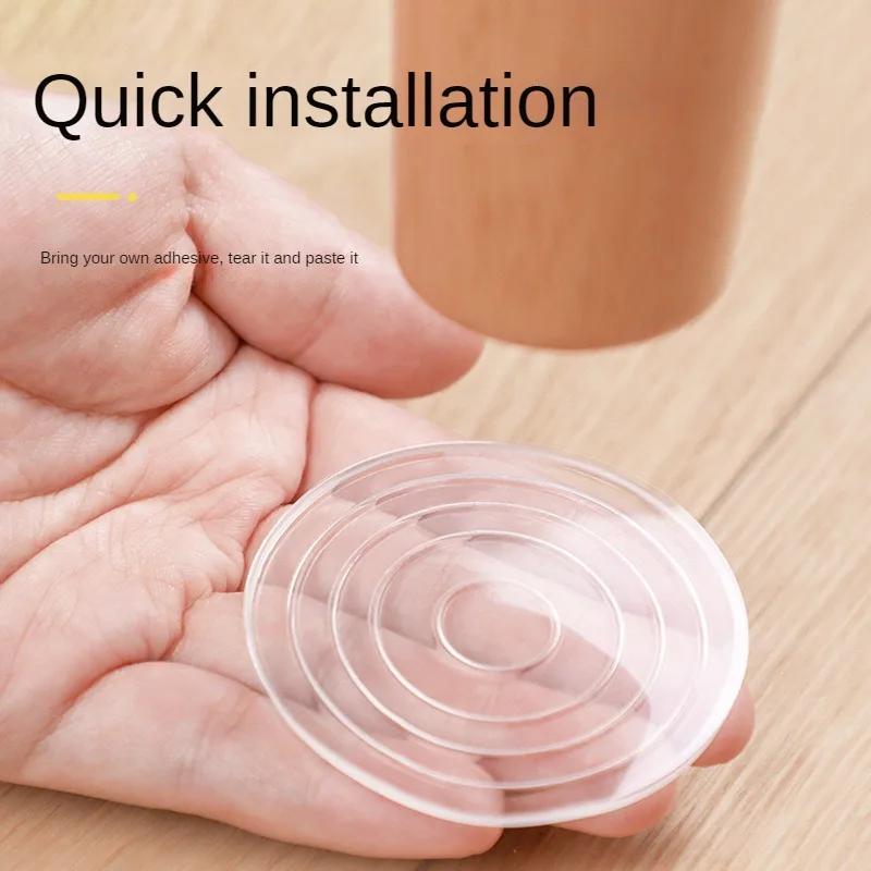 4PCS Silicone Furniture Pad Table Foot Pads Anti-slip Bed Legs Mat Sticker Sofa Feet Pad Protector Stickers Felt Tables Ottomans