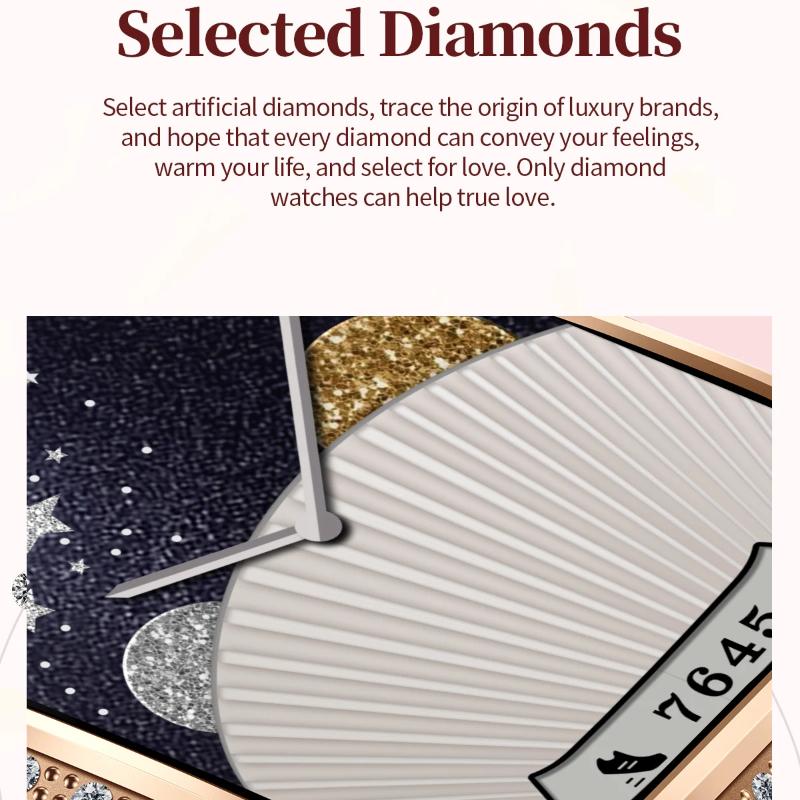 2025 New Fashion Smart 1.75" HD Display Watch Women AMOLED Curved Screen IP68 Waterproof Health Call Smartwatch Apple Watch Ladies for Lady Gift