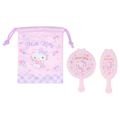 Sanrio Hello Kitty Зеркало и Щетка Набор Япония НОВЫЙ