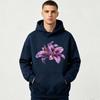 Men Women Hoodie Unisex Hooded Sweatshirt Lily Flower Graphic Pullover Oversized Casual Tops Harajuku Couple Hoodie Streetwear