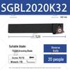 Внешний круглый стойкий держатель канавочного инструмента SGBR2020K32/SGBL2525M43