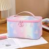 Makeup Bag Zipper Closure Waterproof Large Capacity Travel Toiletry Bag Heart Pattern Makeup Organizer Case