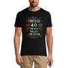 Men's T-Shirt Vintage Aged 40 Years - Gift for 40th Birthday Tee Shirt