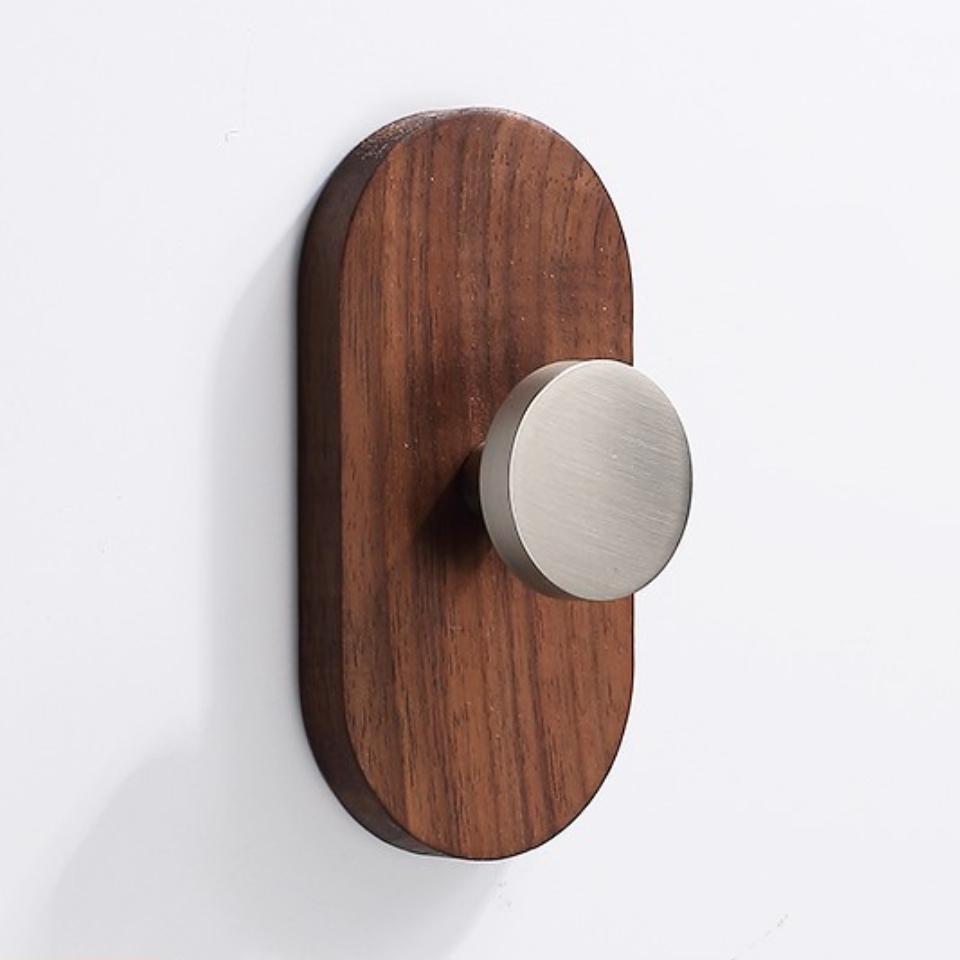 Wood Black Walnut Hook Modern Minimalist Coat Hook Closet Hanger Towel Hook Wall Organizer Hook Decorative For Home Kitchen