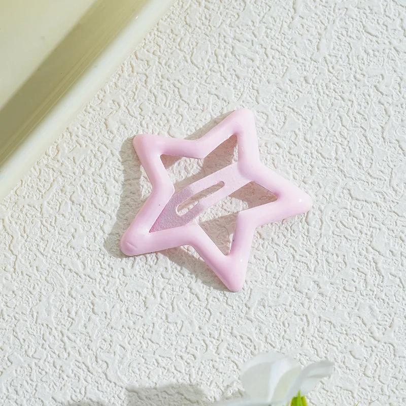 10 шт./набор Милые красочные заколки для волос в виде звезд для девочек, детей. Прекрасное украшение для волос, заколки, детские аксессуары для волос.