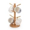 Mug Holder Rustic Display Wood Strong Bearing Coffee Cup Holder for Home