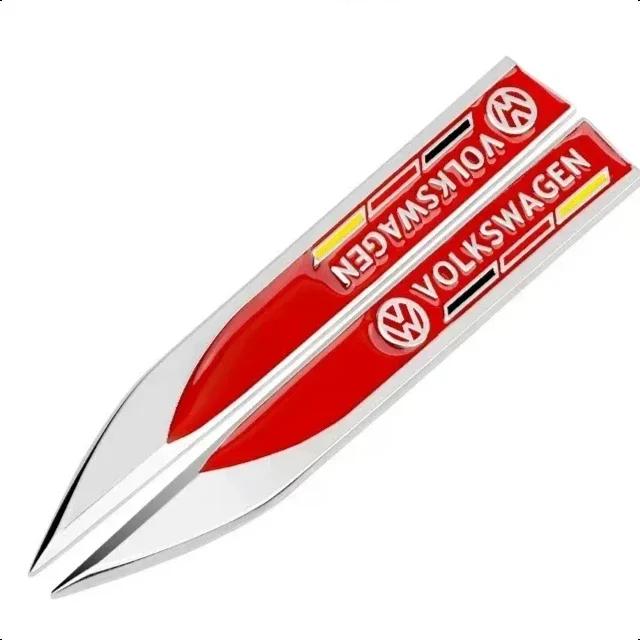New 1PCS 3D Metal Car Body Side Fender Badge For Volkswagen VW Golf 7 6 5 GTD GLI Logo Sticker Emblem Decals Styling Access