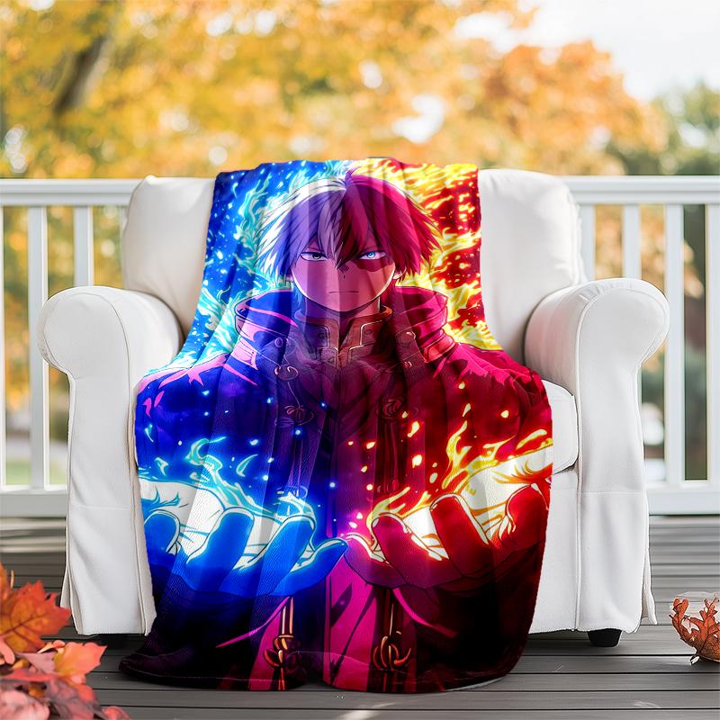 My Hero Academia Theme Printed Blanket - Perfect for Couch, Bed, Travel & Outdoor Use | Machine Washable, Cozy & Durable.