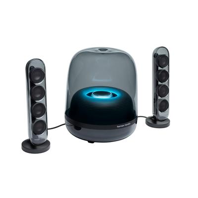 Беспроводной Bluetooth-динамик Harman Kardon SoundSticks 4 с сабвуфером, кабель питания, аналоговый вход, черный HKSOUNDSTICK4BLKJN / / / 3,5 мм / /