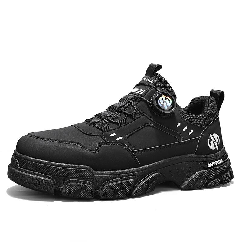 Autumn New Low-top Martin Shoes Men's Casual Leather Shoes Men's Rotating Button Men's Shoes