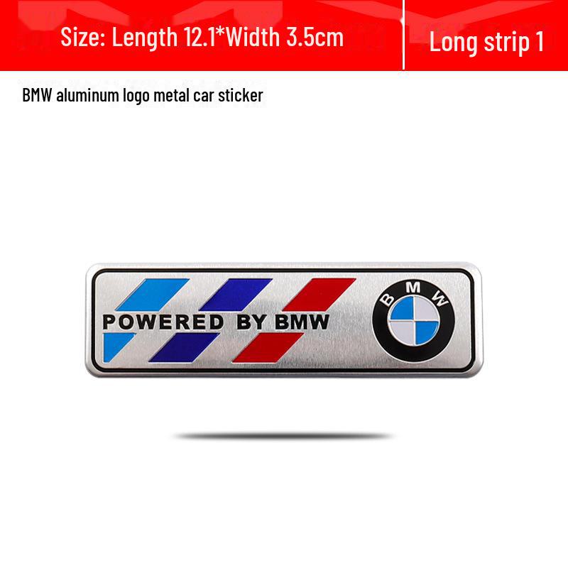 BMW M Performance Metal Logo Stickers: Aluminum Nameplate and Fender Decals