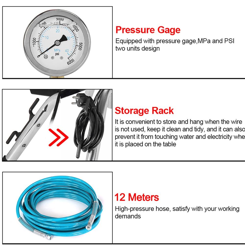 1300 Вт 450E безвоздушный распылитель высокого давления, безвоздушный распылитель, настенный распылитель краски, окрасочный станок, комплекты распылителей краски