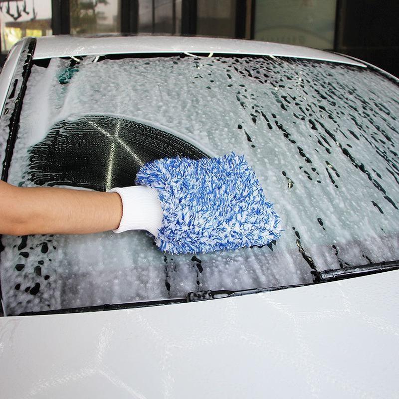 Car Cleaning Gloves Soft Microfiber Wash High Density Scratch Free Gloves Car Wash Car Accessories Accesorios Para Vehículos