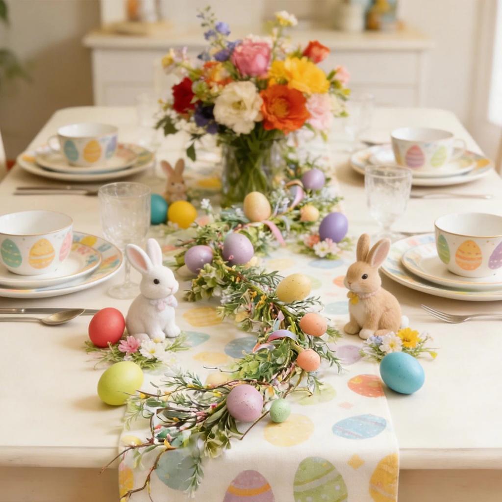 Декор на дверь 'Лоза с пасхальными яйцами', Цветущие весенние цветы для декора дома внутри и снаружи, Популярный декор для патио и крыльца.