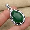 Emerald Lab-Created Gemstone Handmade 925 Sterling Silver Handmade Charms & Pendant Jewelry