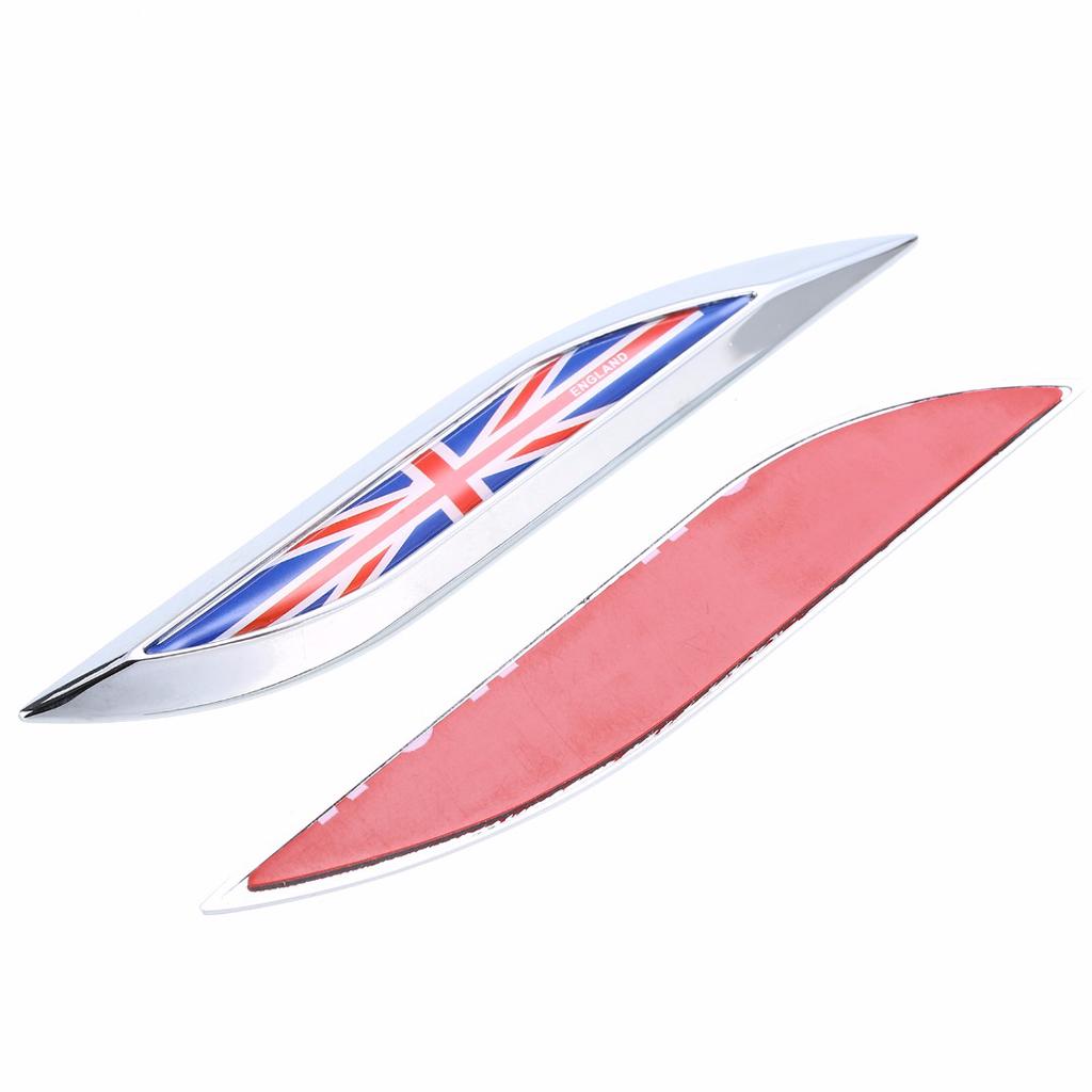 2 шт., металлический флаг Великобритании, боковое крыло автомобиля, юбка, эмблема, наклейка, наклейка