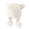 2023 Autumn Knitted Hat with Double Pom Pom Bear Ears - Cute, Cozy, and Windproof Ear Protection
