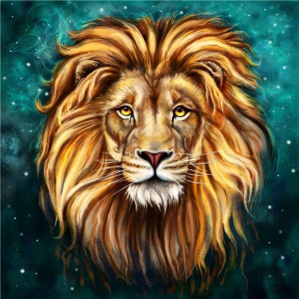 50x50cm 5d Diamond Painting Lion Diamond Embroidery Animal Pictures Of Rhinestones Mosaic Cross Stitch Craft Kit