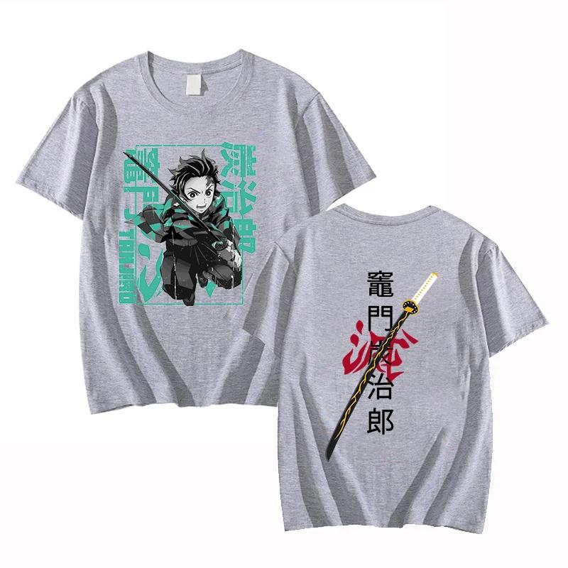 Hot Sale Demon Slayer Kamado Tanjirou Graphic Print T-shirt Women Men Loose Casual Oversized Top Summer New Tee Streetwear Harajuku Short Sleeve