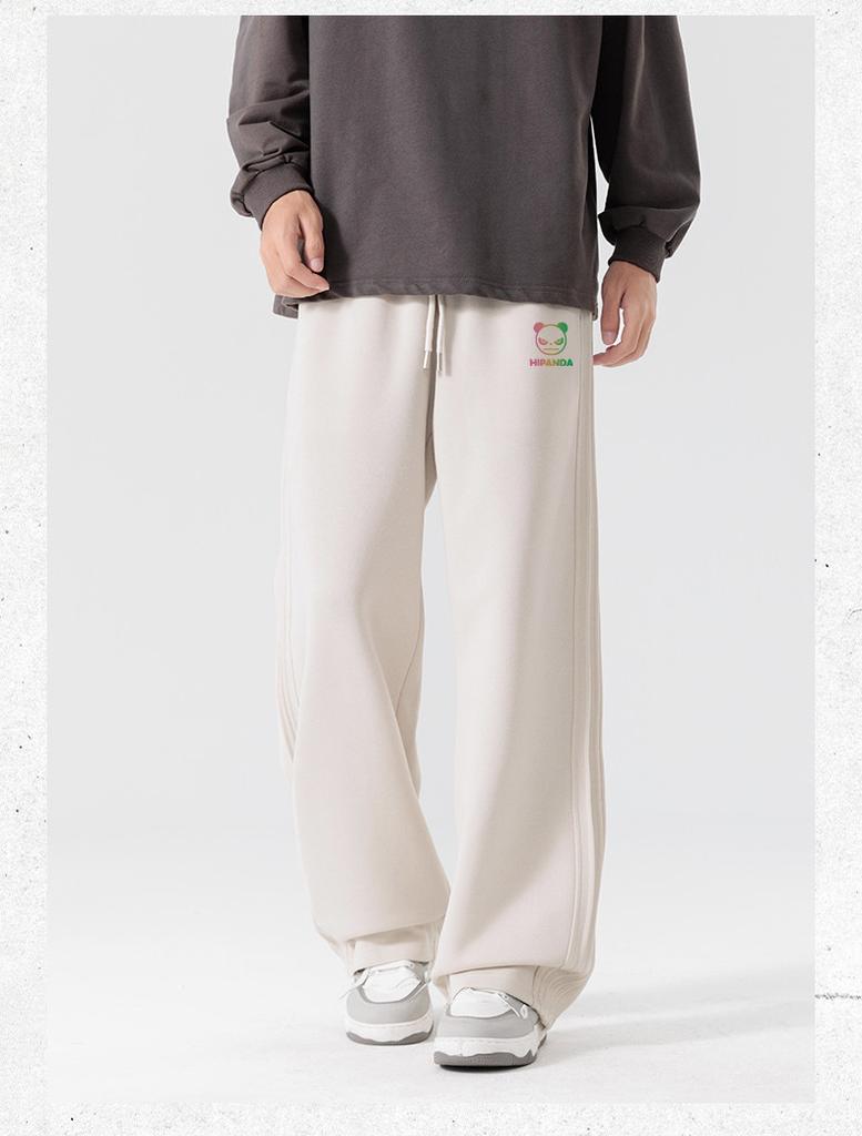 Hello Hipanda Panda Straight Tube Loose Pleated Trendy Brand Casual Pants