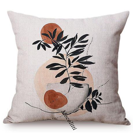 Modern Sketch Art Home Decoration Sofa Pillow Case Abstract Geometric Line Design Sexy Woman Face Decorative Chair Cushion Cover