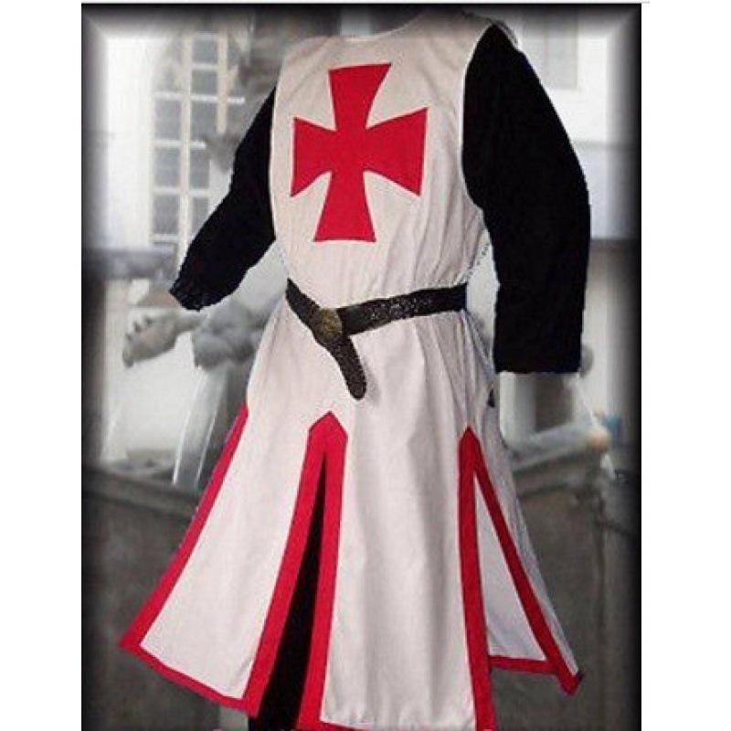 Templar Mens Patchwork Medieval Knights Cosplay Costume