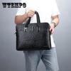 Crocodile Pattern Men's Handbag Leather Texture Shoulder Bag Messenger Bag Casual Business Computer Bag Briefcase
