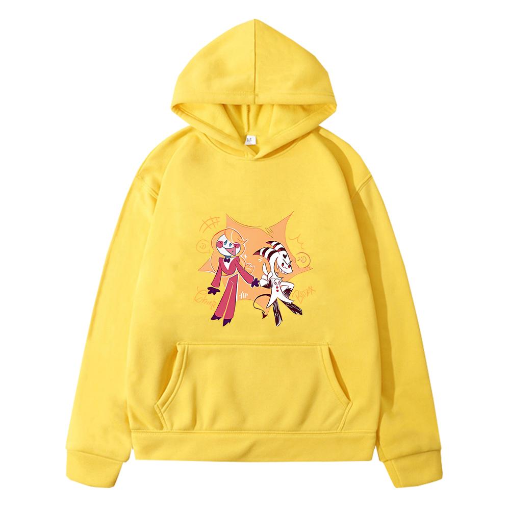 Comfortable Helluva Boss Print Anime Hoodie Fleece Jacket Boys Sweatshirt Christmas Hoodie Kawaii Pullover Kids Clothes Girls