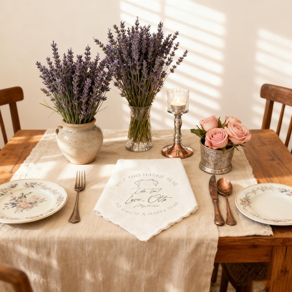 Personalized Dog Wedding Handkerchief Gift for The Bride or Groom Pet Keepsake Wedding Day Engagement Bachelorette Hen Do Party