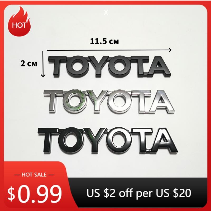 For Toyota 2026 Hot Hub Caps 3D black Silver Car Trunk Tail Sticker Emblem Badge Decals Decoration For Toyota Corolla Camry Yari
