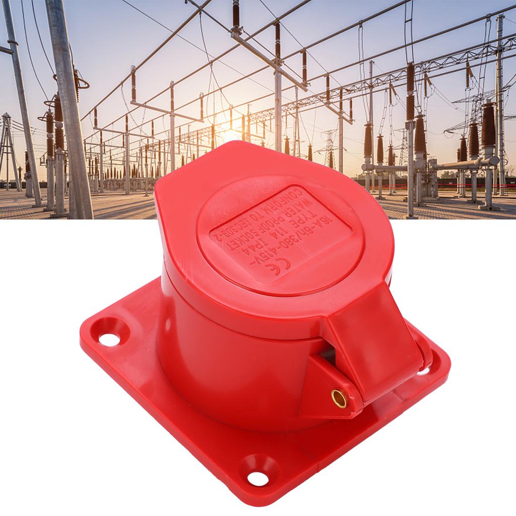16A 4Pin Industrial Socket 3 Phase IP44 Waterproof Explosion Proof Concealed Installation 380-415V 3