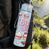 1PC Baker Girl Cupcake Print 750ml Color Plastic Sports Water Bottle Leakproof Flip Straw Lid Suitable for Sports Office Home Use