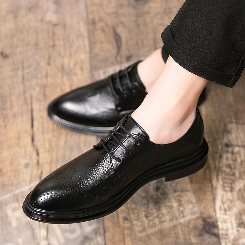 Large Size Leather Shoes 2025 Business Autumn New Men's Leather Shoes Size 37 Formal Men's Shoes Foreign Trade Casual Shoes Men's