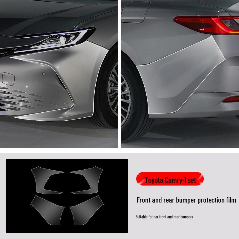 Toyota Camry Front & Rear Bumper TPU Protective Film - Transparent & Invisible, Fits 25 Models